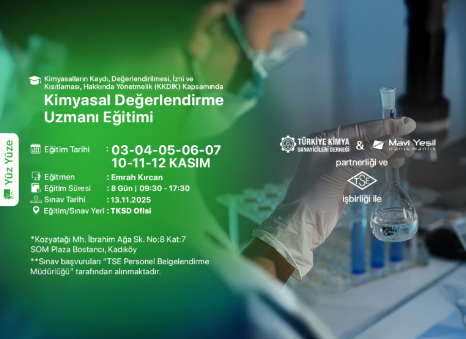 TSE-TKSD İş Birliğiyle Kimyasal Değerlendirme Uzmanı (KDU) Eğitimi Başlıyor