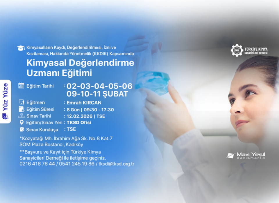 Kimyasal Değerlendirme Uzmanı Eğitimi Şubat 2026’da Başlıyor