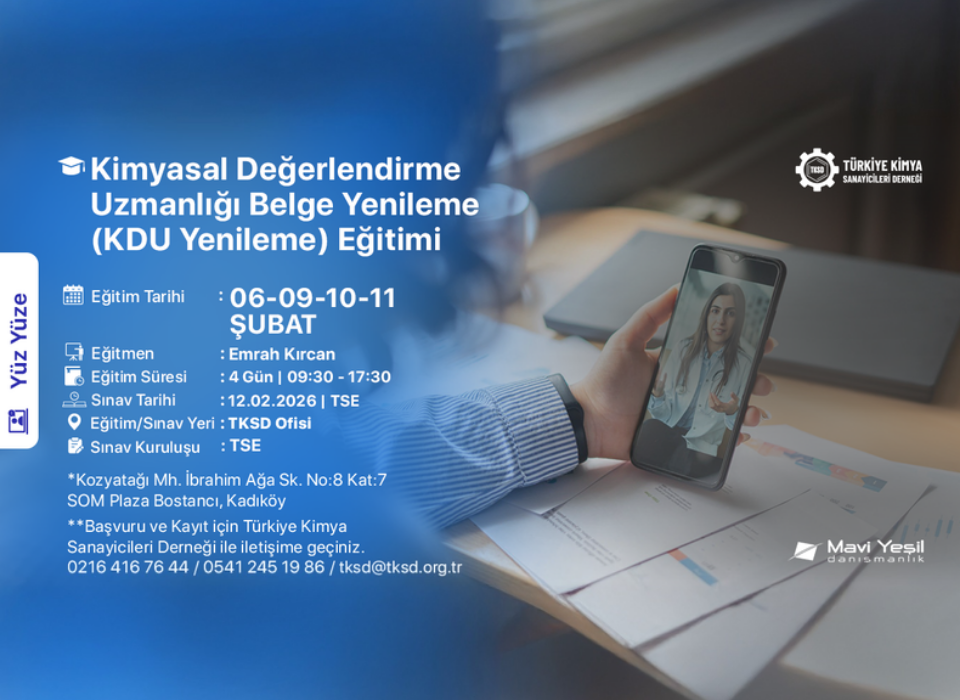 KDU Belge Yenileme Eğitimi Şubat 2026’da TKSD ve Mavi Yeşil Danışmanlık İş Birliğiyle Gerçekleşecek