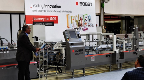 Bobst Hindistan, 1.000'inci Katlama Yapıştırıcı Makinesini Teslim Etti