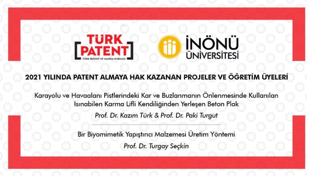 İNÖNÜ ÜNİVERSİTESİ'NDE 2 PROJE PATENT ALDI