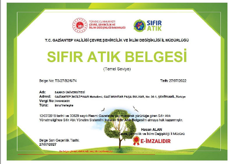 Sıfır Atık Belgesi