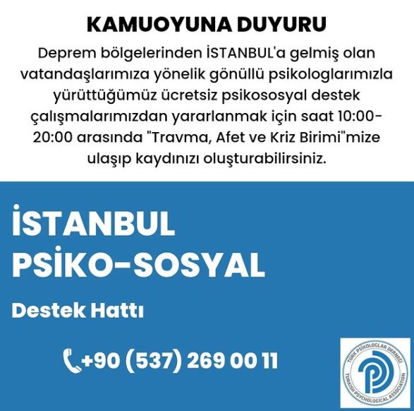 psiko-sosyal destek hattı