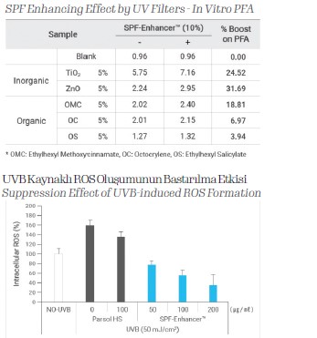 SPF Enhancing Effect by UV Filters - In Vitro PFA